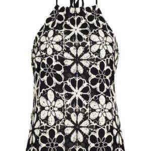 Ramy Brook Irina Crochet Halter Mini Dress - New With Tags